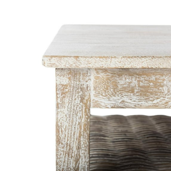 SAFAVIEH Minerva Coastal Coffee Table, Natural White