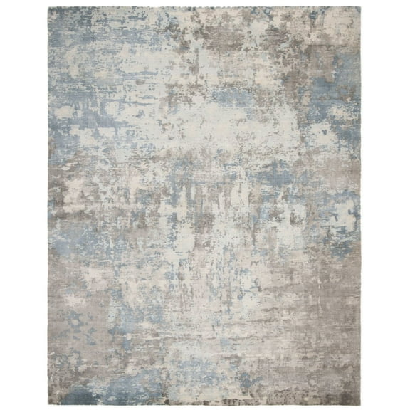SAFAVIEH Mirage Amery Vintage Abstract Area Rug, Silver/Blue, 8' x 10'