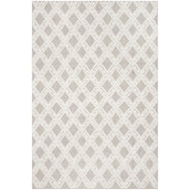 SAFAVIEH Mirage Bernica Geometric Area Rug, Silver/Ivory, 6' x 9'