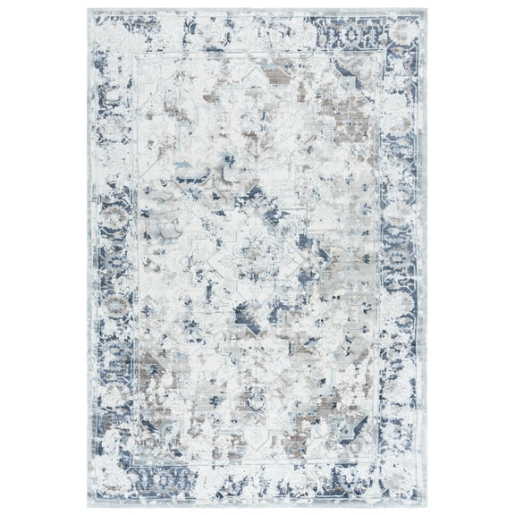 SAFAVIEH Mirage Bethanie Distressed Area Rug, Blue/Creme, 6' x 9'