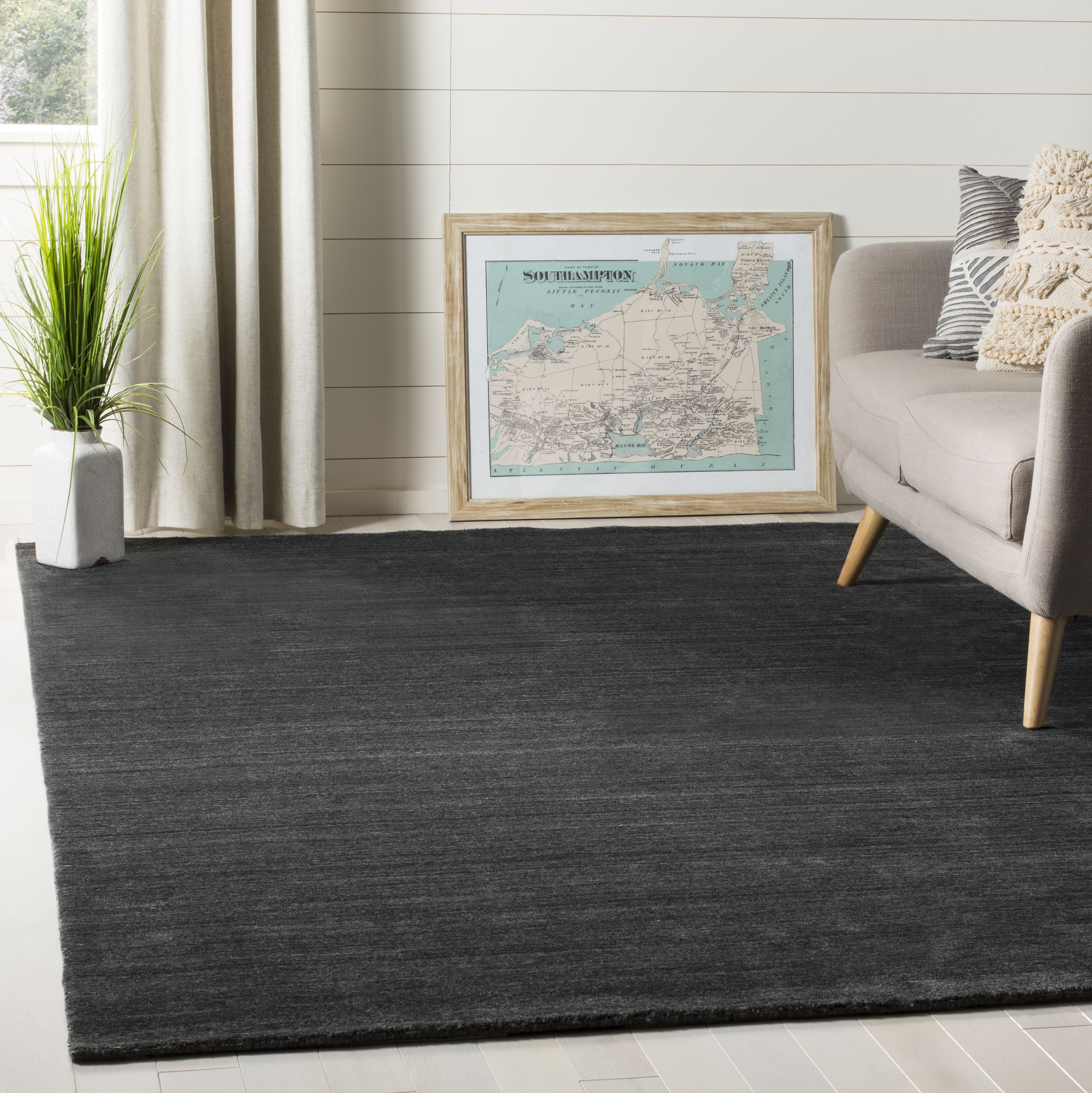 Safavieh Mirage Branislav Solid Area Rug, Anthracite, 3' x 5'