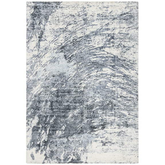 SAFAVIEH Mirage Branislav Solid Area Rug, Anthracite, 9' x 12'