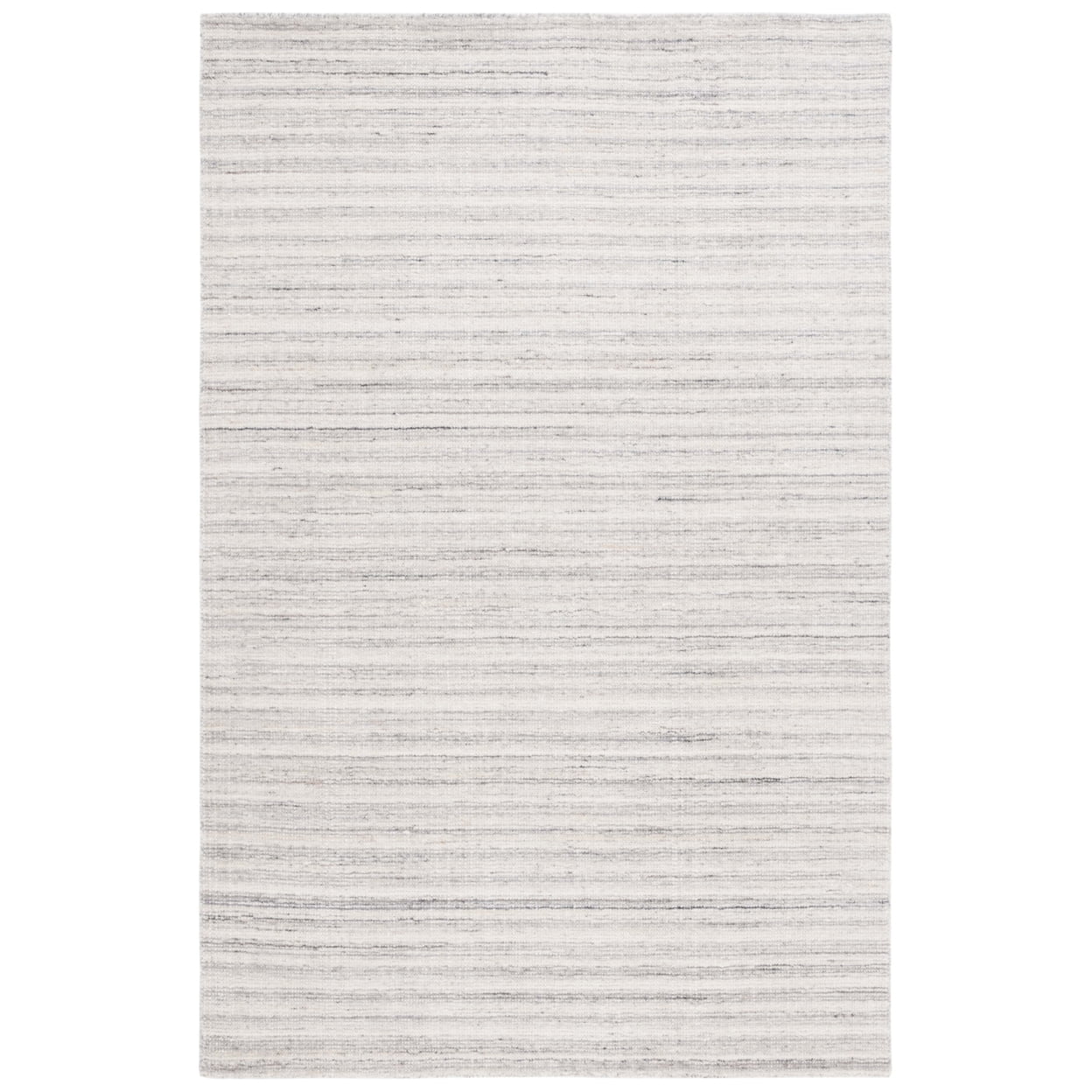 Hand-Knotted Blue Wool and Viscose 4' x 6' Area Rug