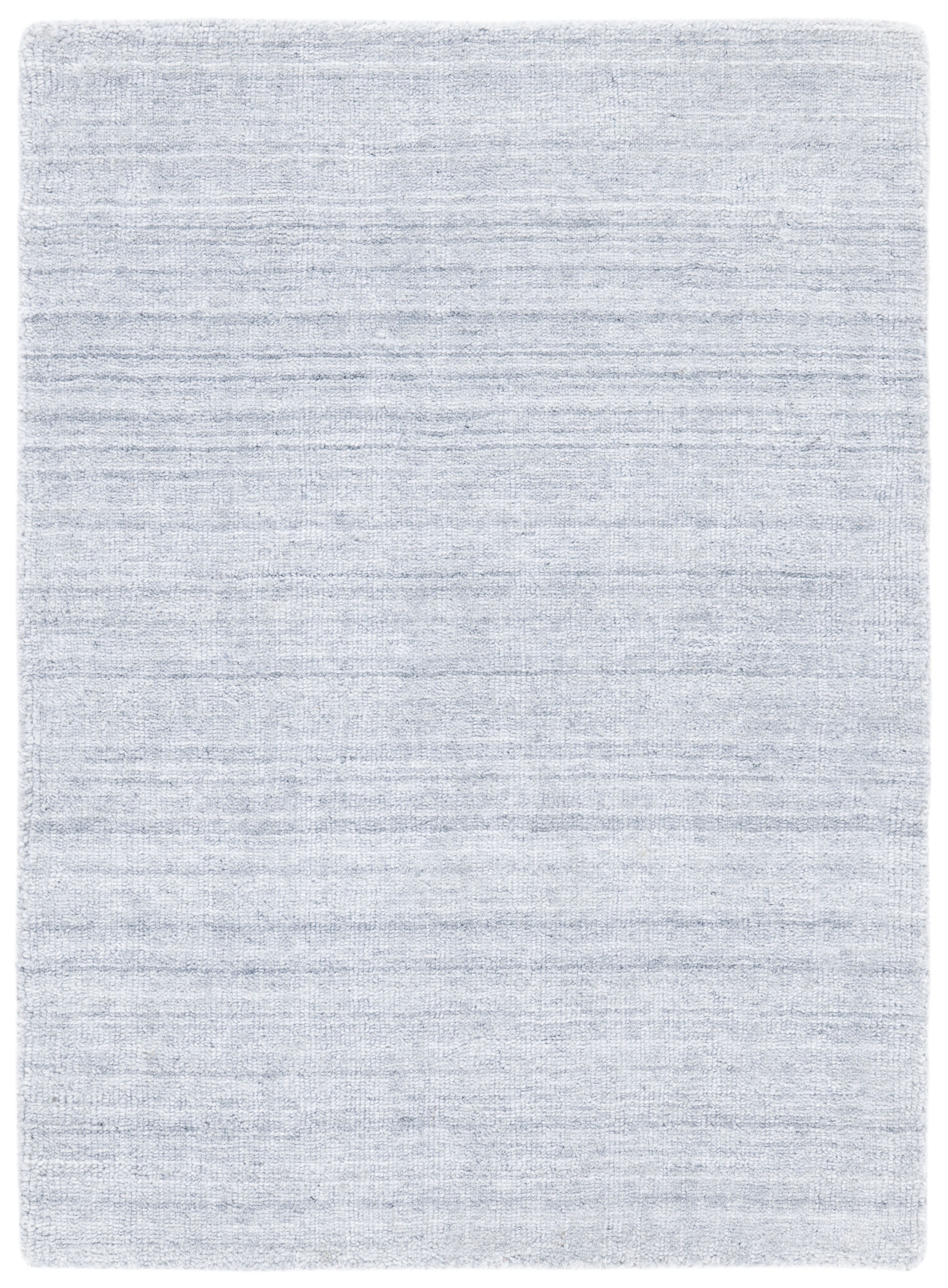 Gray Hand-Knotted Viscose Square Area Rug, 3' x 5'