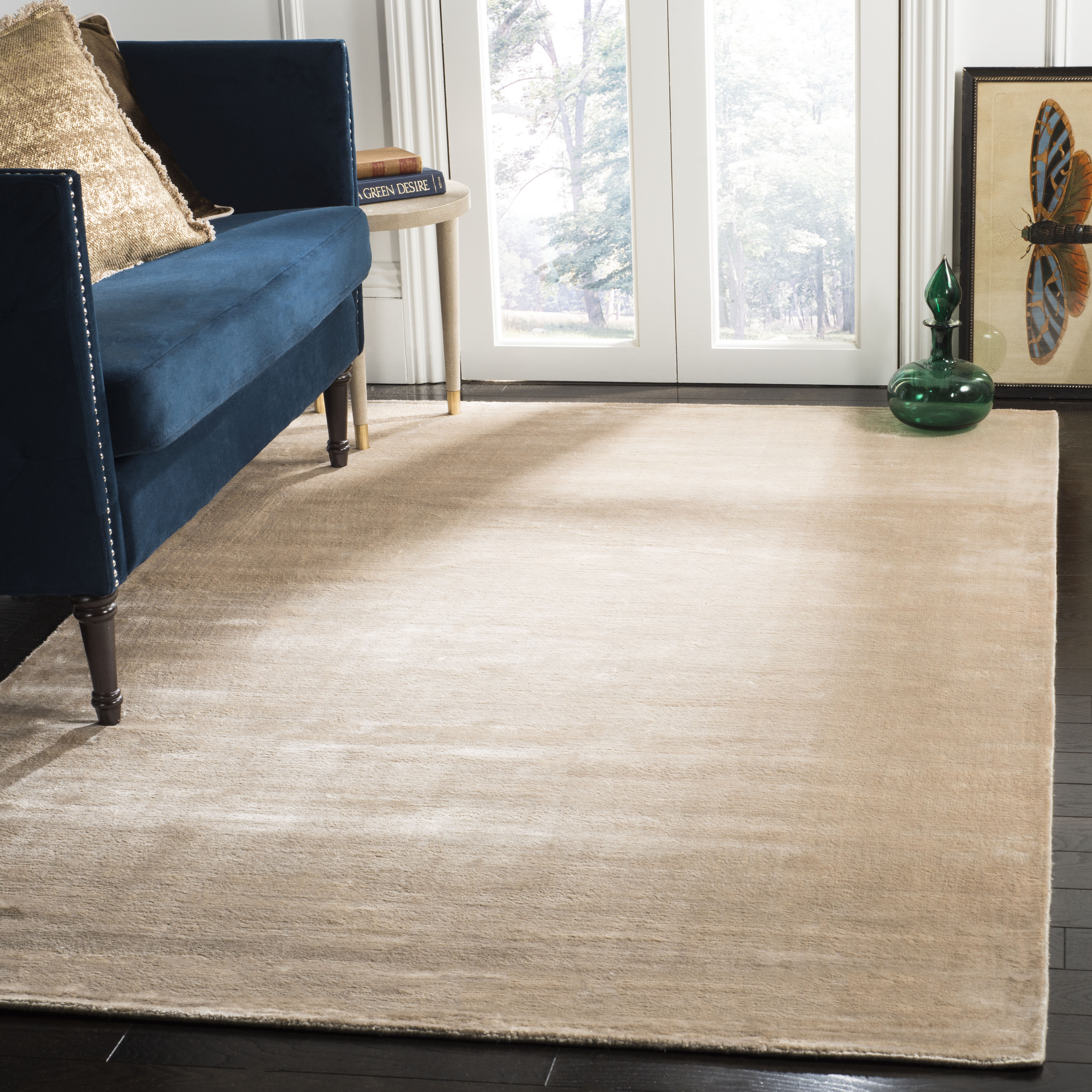 Stone Rug Sm SAFAVIEH Mirage Collection MIR344E Handmade Stone Rug - Walmart.com