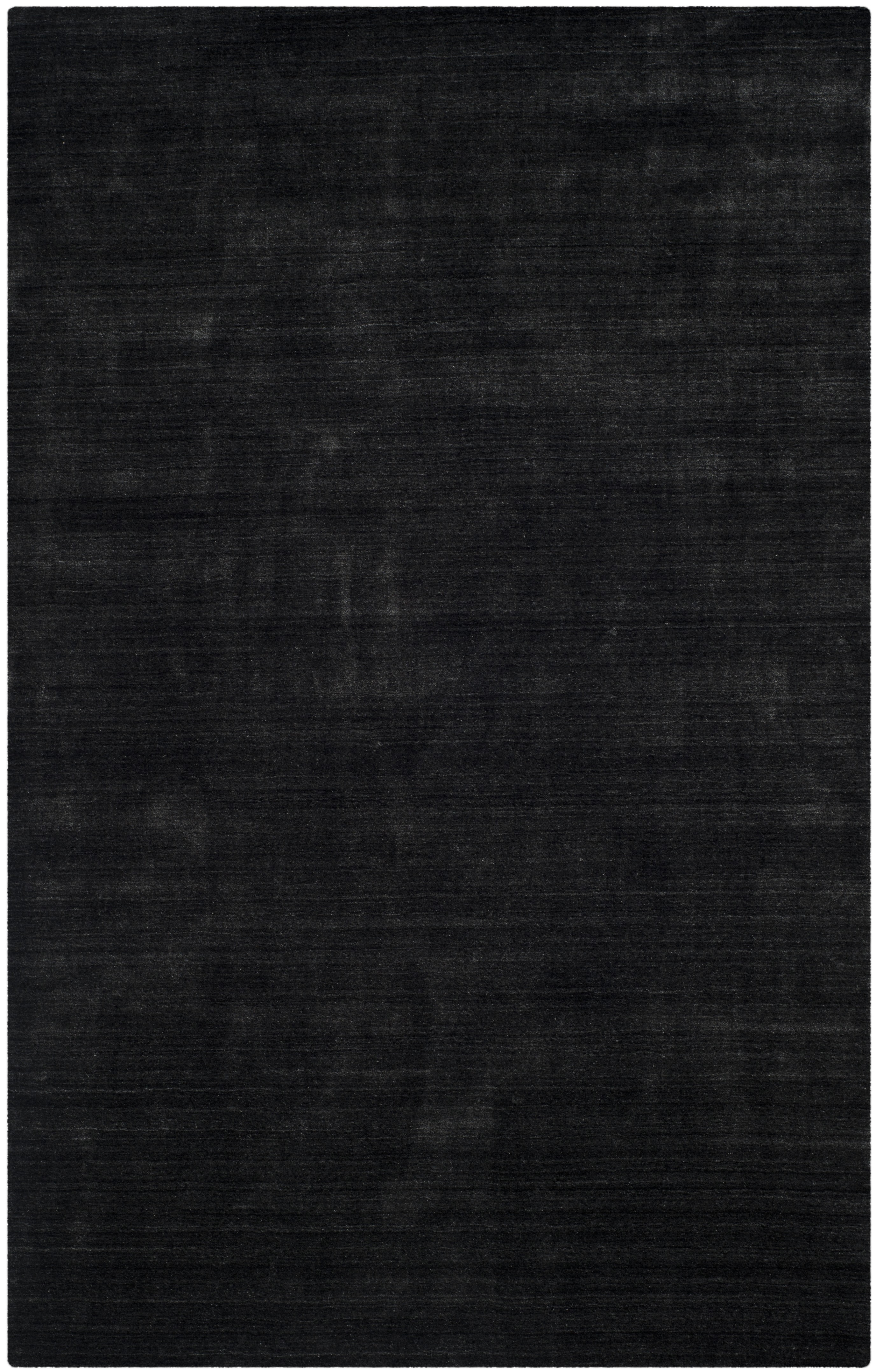 Anthracite Hand-Knotted Wool and Viscose 3' x 5' Rug