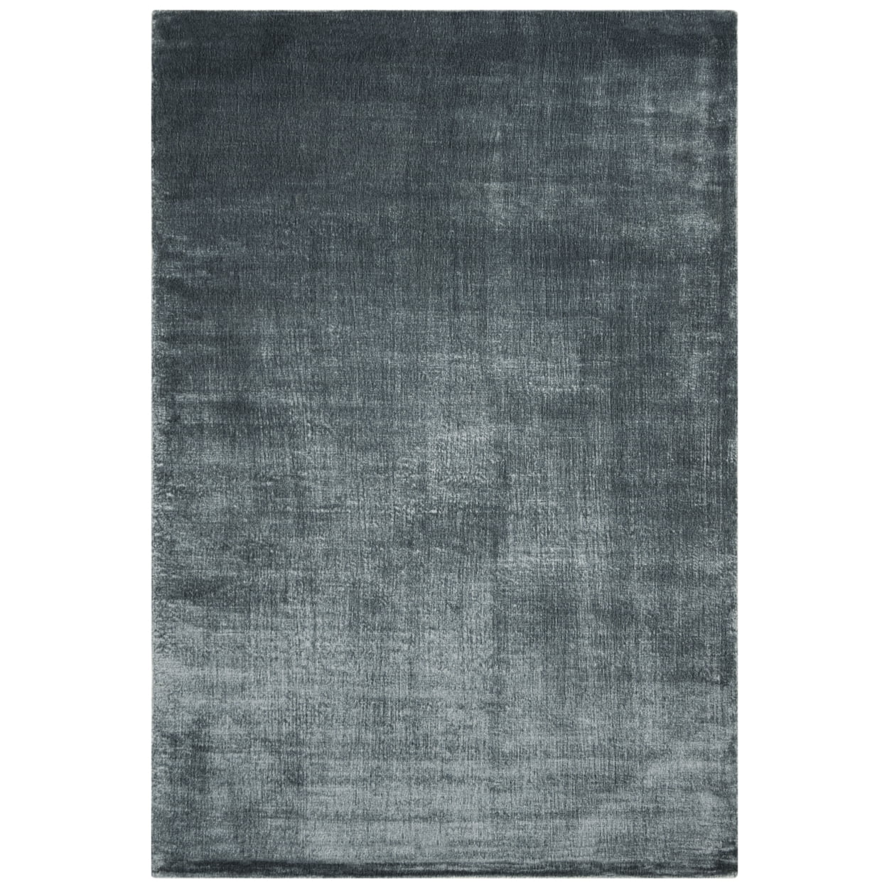 Elephant Gray Hand-Knotted Wool and Silk 6' x 9' Rug