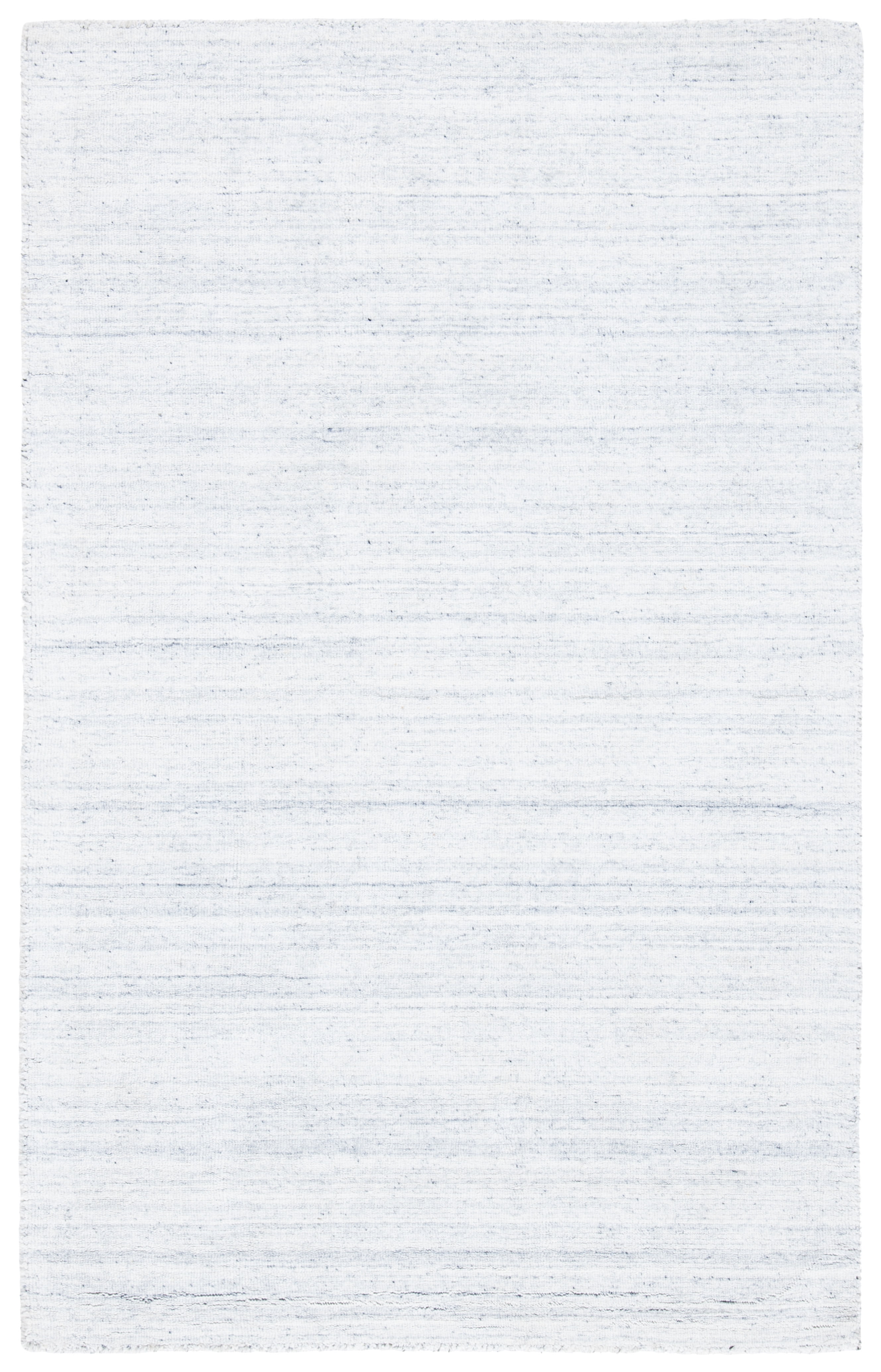 Gray Hand-Knotted Viscose Square Area Rug, 3' x 5'