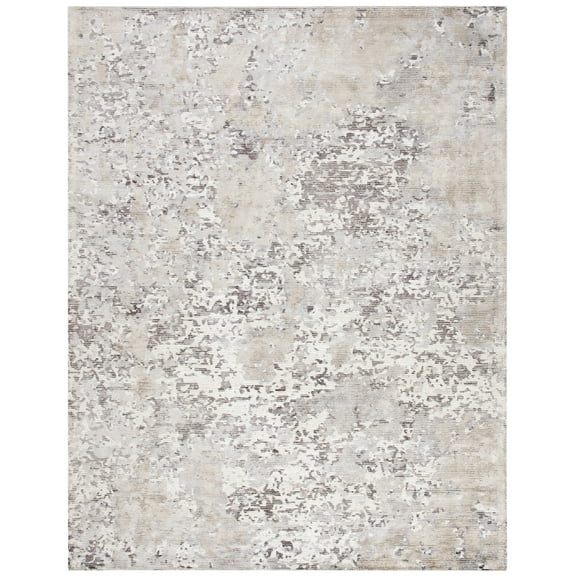 SAFAVIEH Mirage Fiber Abstract Distressed Area Rug, Beige/Ivory, 6' x 9'