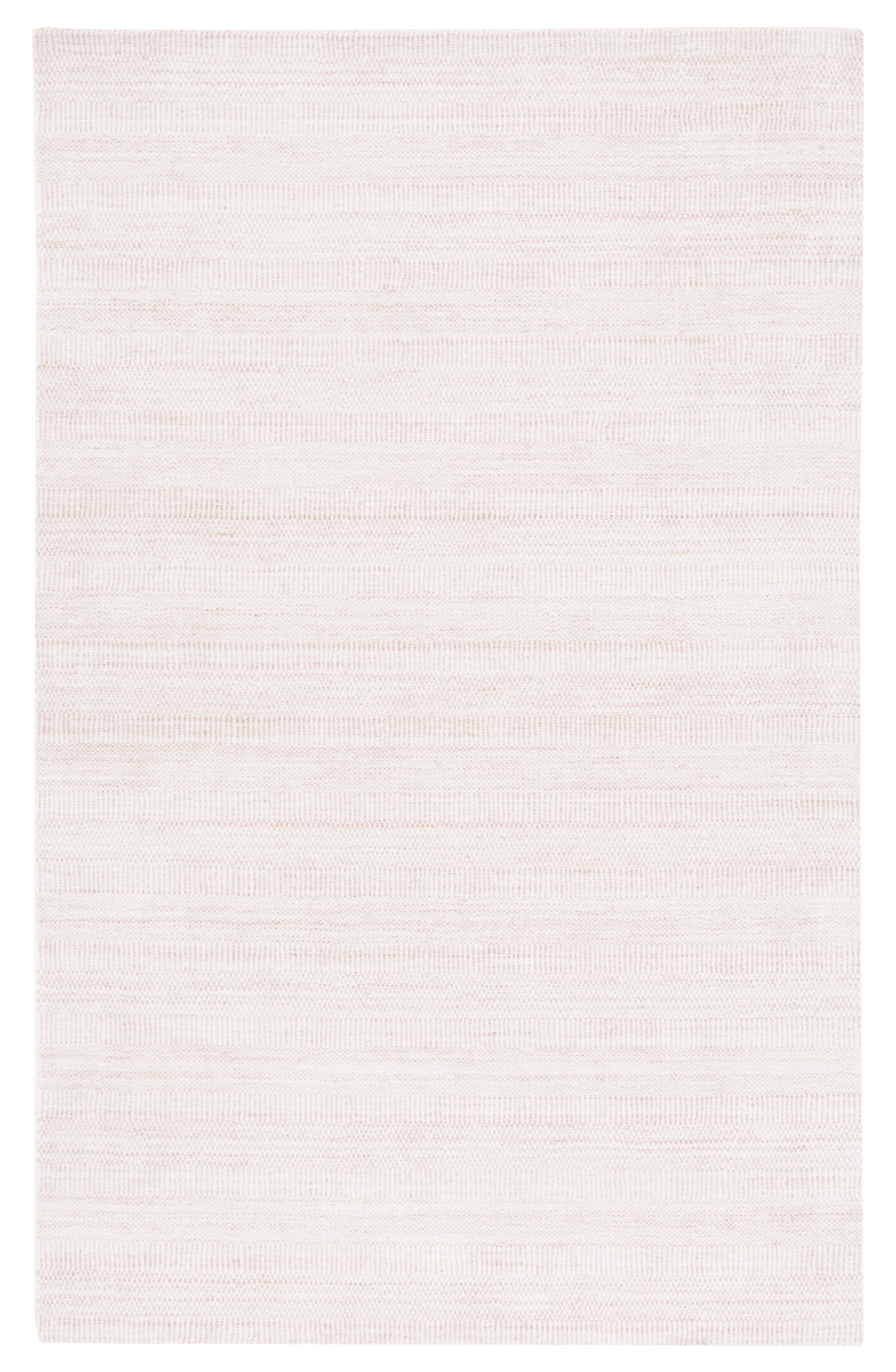 Beige and Ivory Hand Loomed Viscose 4' x 6' Area Rug