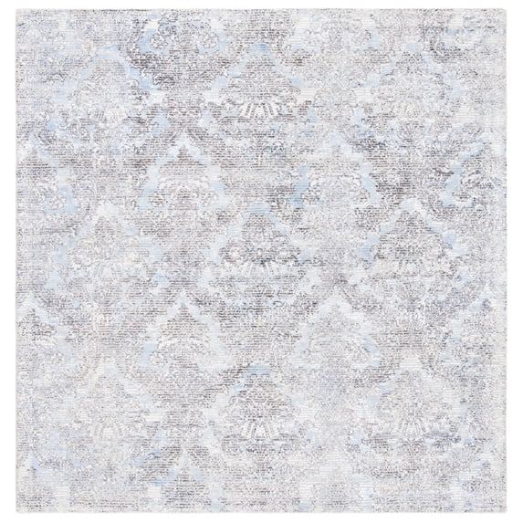 SAFAVIEH Mirage Jacqueline Floral Area Rug, Light Blue/Grey, 6' x 6' Square