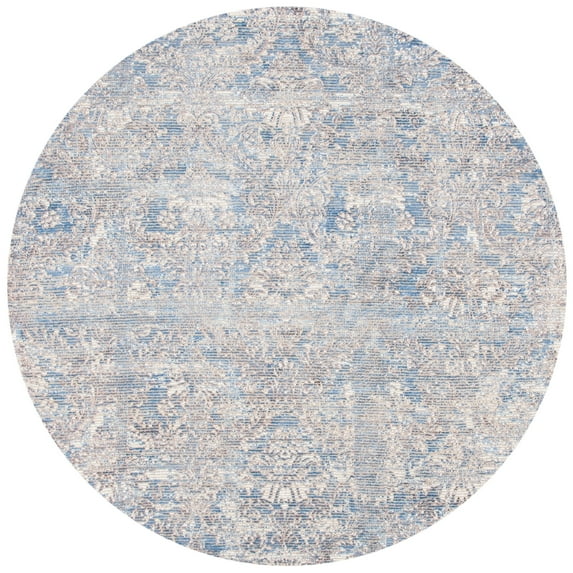 SAFAVIEH Mirage Jacqueline Floral Area Rug, Navy/Ivory, 6' x 6' Round