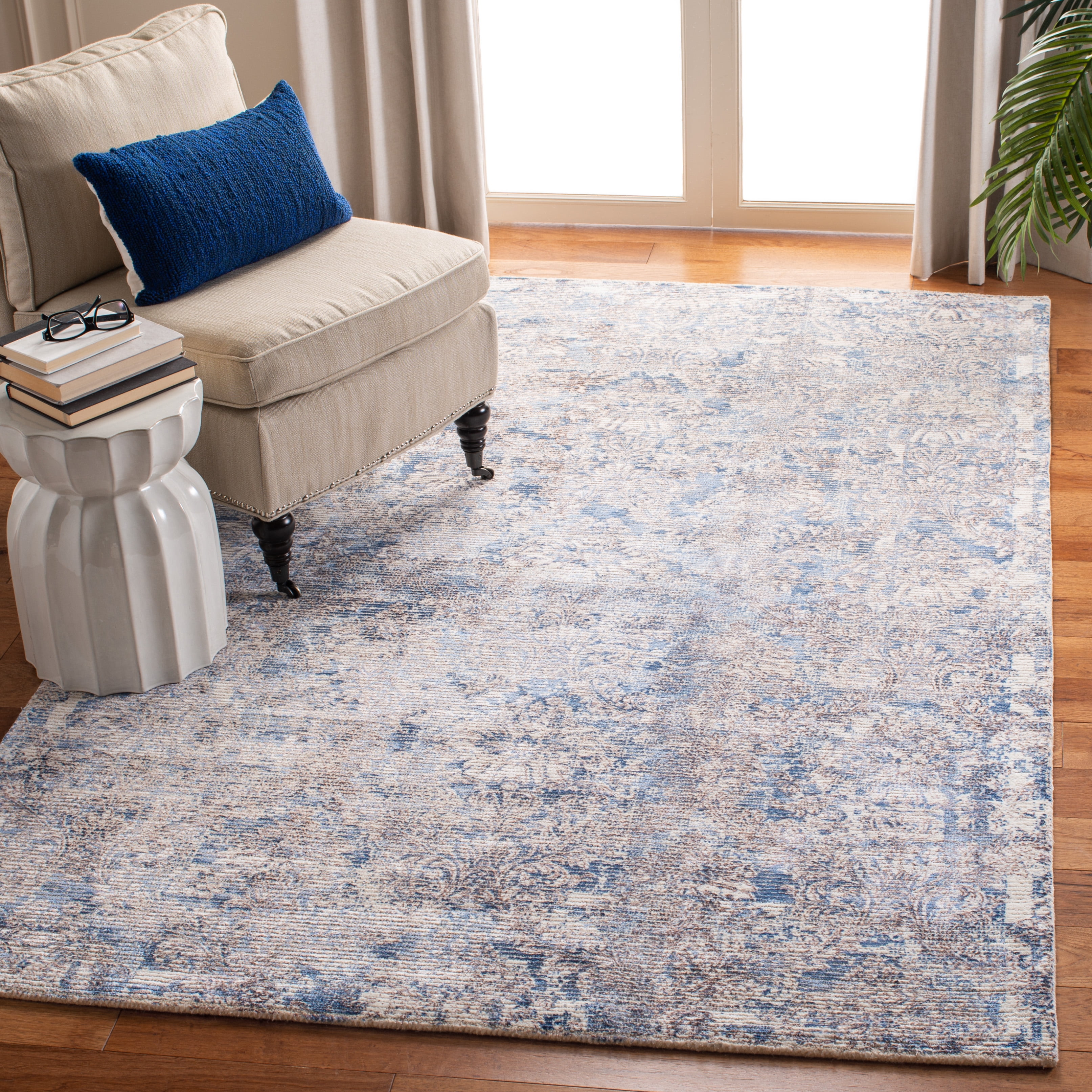Safavieh Mirage Jacqueline Floral Area Rug, Navy/Ivory, 6' x 9'
