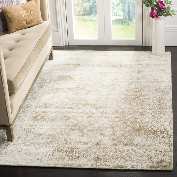 SAFAVIEH Mirage Jaymz Floral Bordered Area Rug, Ivory/Beige, 9' x 12'