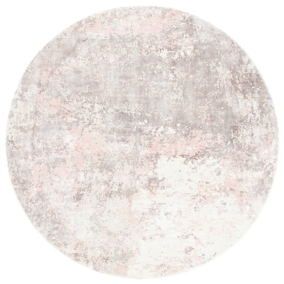 SAFAVIEH Mirage Jeanette Abstract Area Rug, Pink, 7' x 7' Round