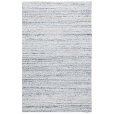 SAFAVIEH Mirage Lecia Striped Polyester Area Rug, Blue/Ivory, 3' x 5'