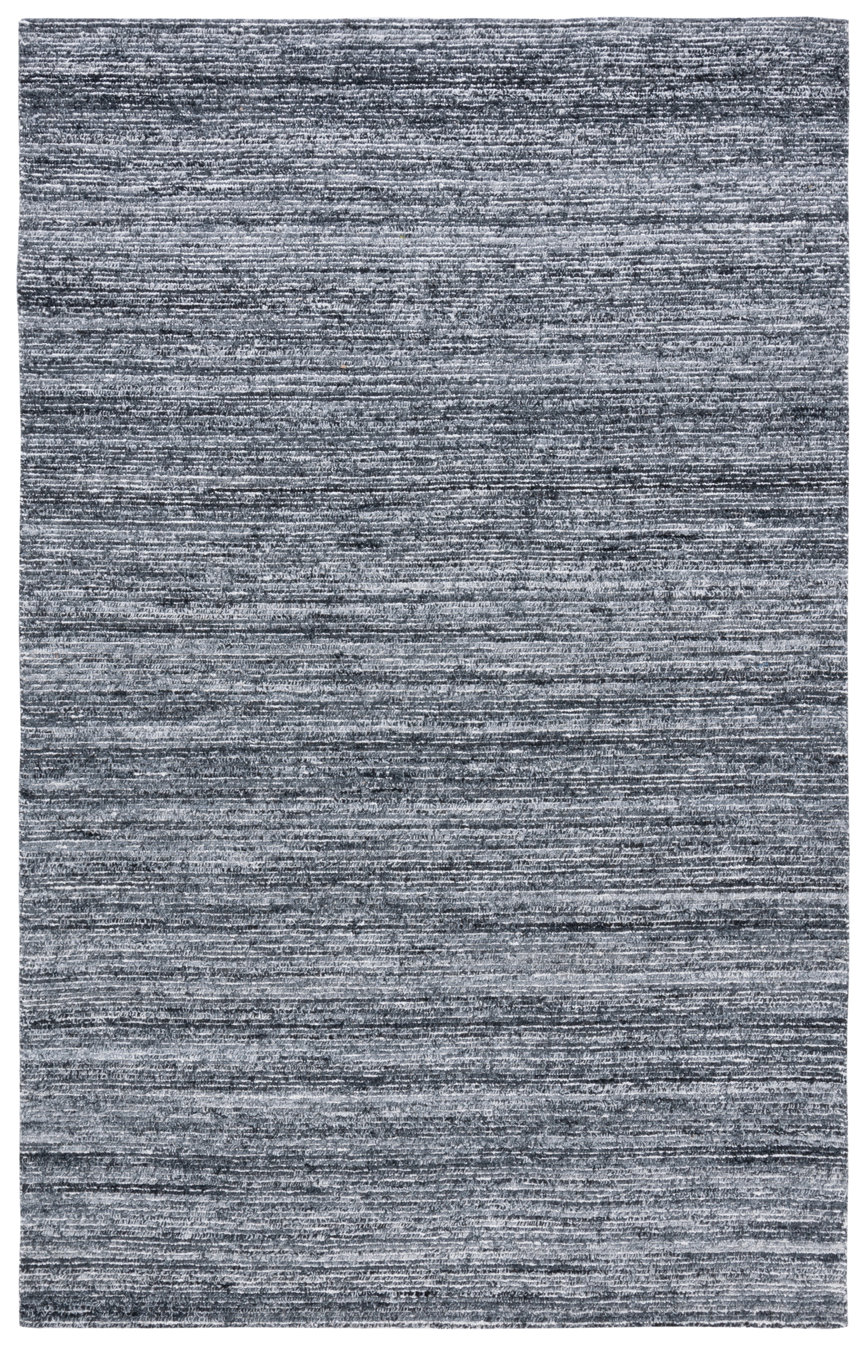 SAFAVIEH Mirage Lecia Striped Polyester Area Rug, Dark Gray/Ivory, 4' x 6'