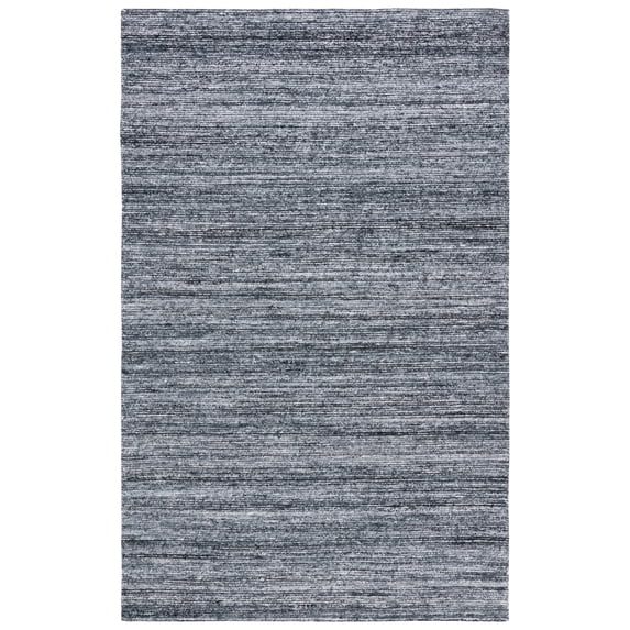 SAFAVIEH Mirage Lecia Striped Polyester Area Rug, Dark Gray/Ivory, 4' x 6'