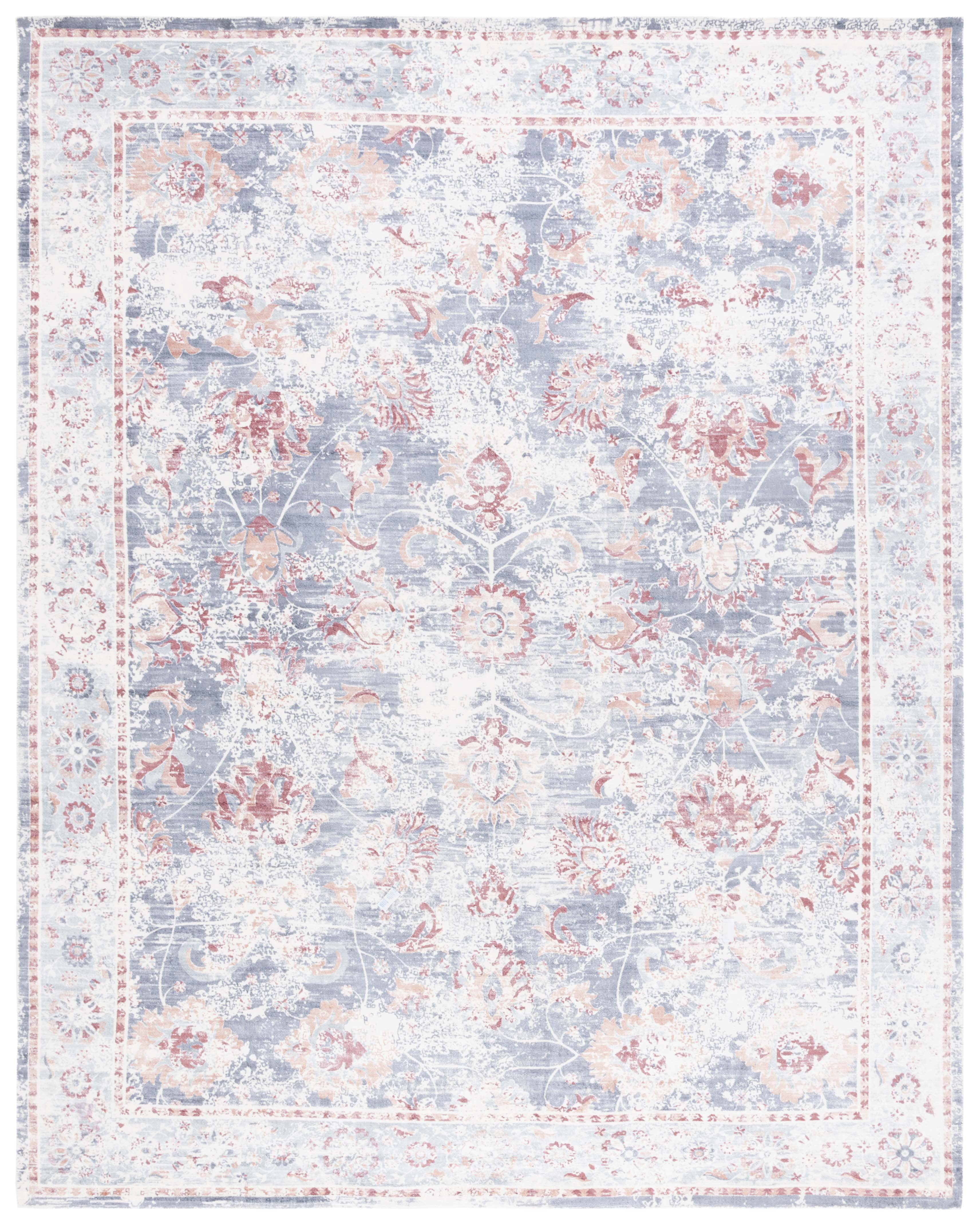 SAFAVIEH Mirage Moema Floral Area Rug, Blue/Copper, 8' x 10' - Walmart.com