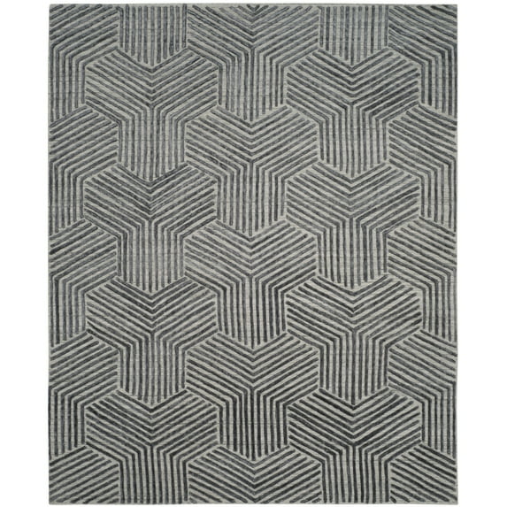 SAFAVIEH Mirage Peregrine Solid Area Rug, Graphite, 5' x 8'