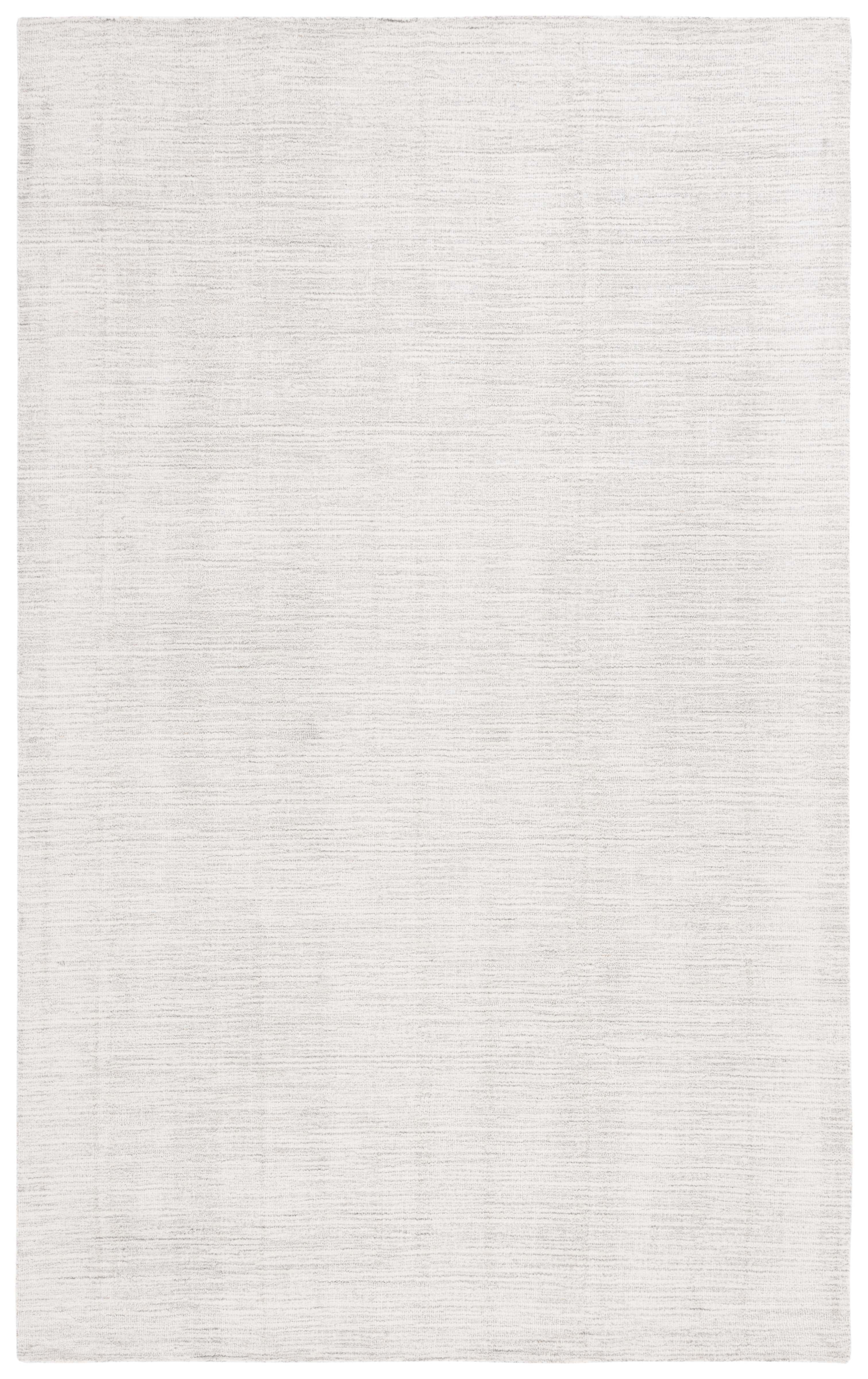 Ivory Hand-Knotted Wool and Viscose 6' x 9' Area Rug