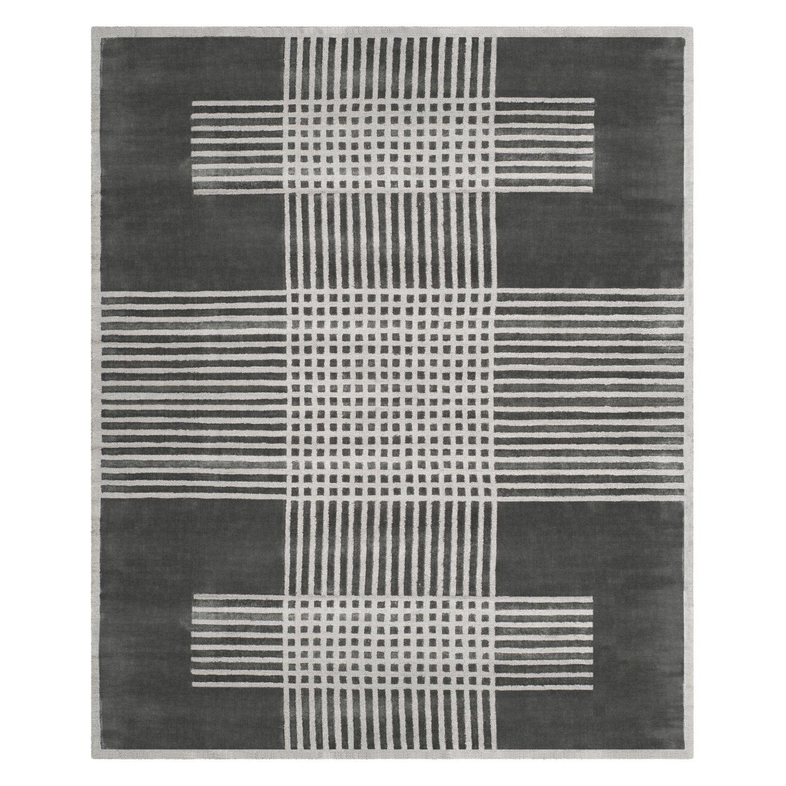 Luxe Mirage Hand-Knotted Gray Wool-Blend 8' x 10' Area Rug