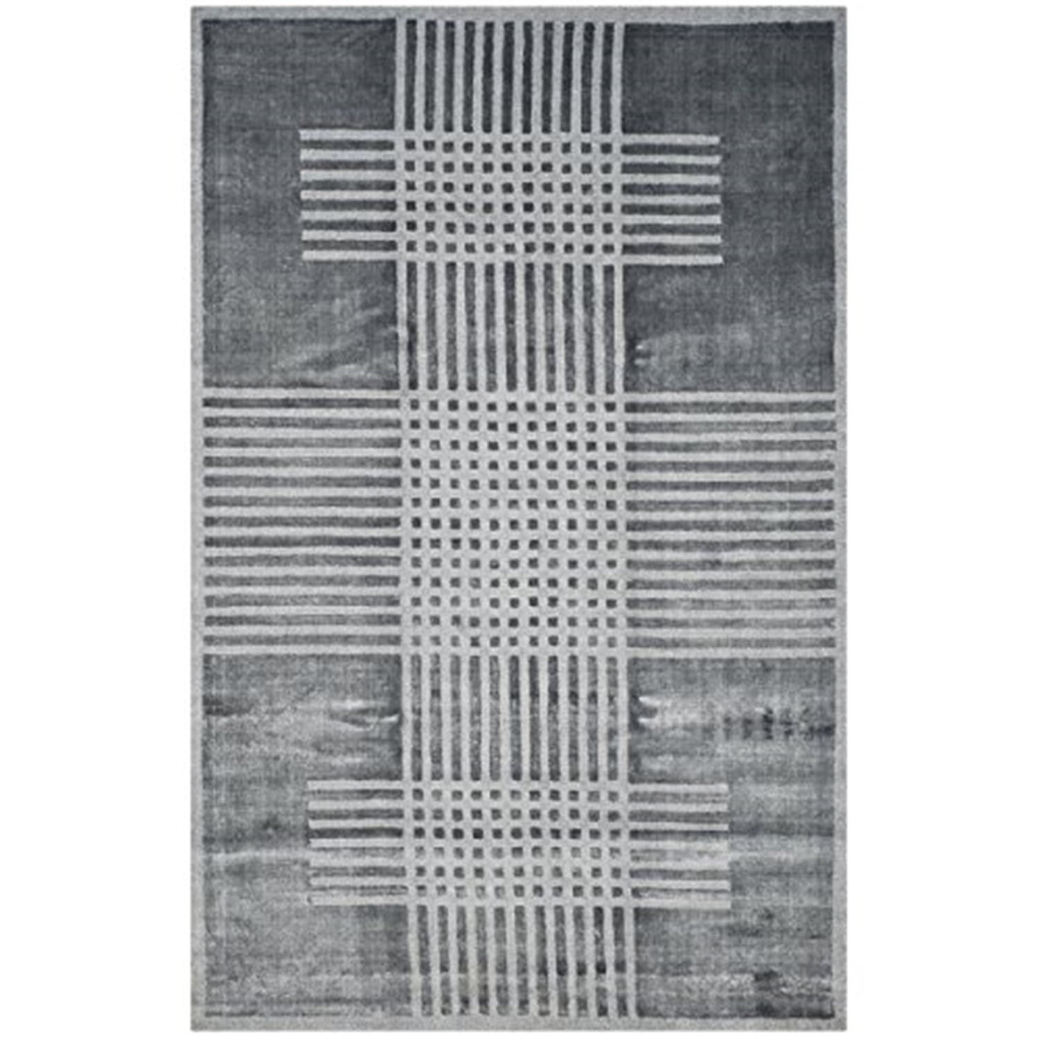 Luxe Mirage Hand-Knotted Gray Wool-Blend 8' x 10' Area Rug