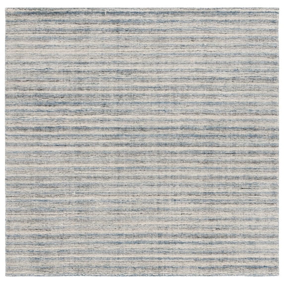 SAFAVIEH Mirage Toby Solid Area Rug, Ivory/Blue, 6' x 6' Square
