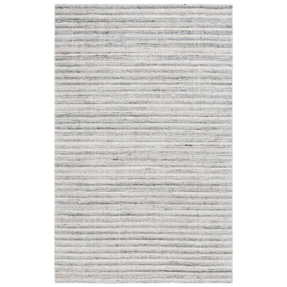 SAFAVIEH Mirage Toby Solid Area Rug, Ivory/Dark Gray, 3' x 5'