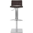 thumbnail image 1 of SAFAVIEH Mitchell Regenerated Leather Bar Stool, Gas Lift, 38.5", 1 of 3