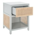 thumbnail image 1 of SAFAVIEH Miya Rustic Coastal 1 Drawer Nightstand, Grey/Natural, 1 of 14