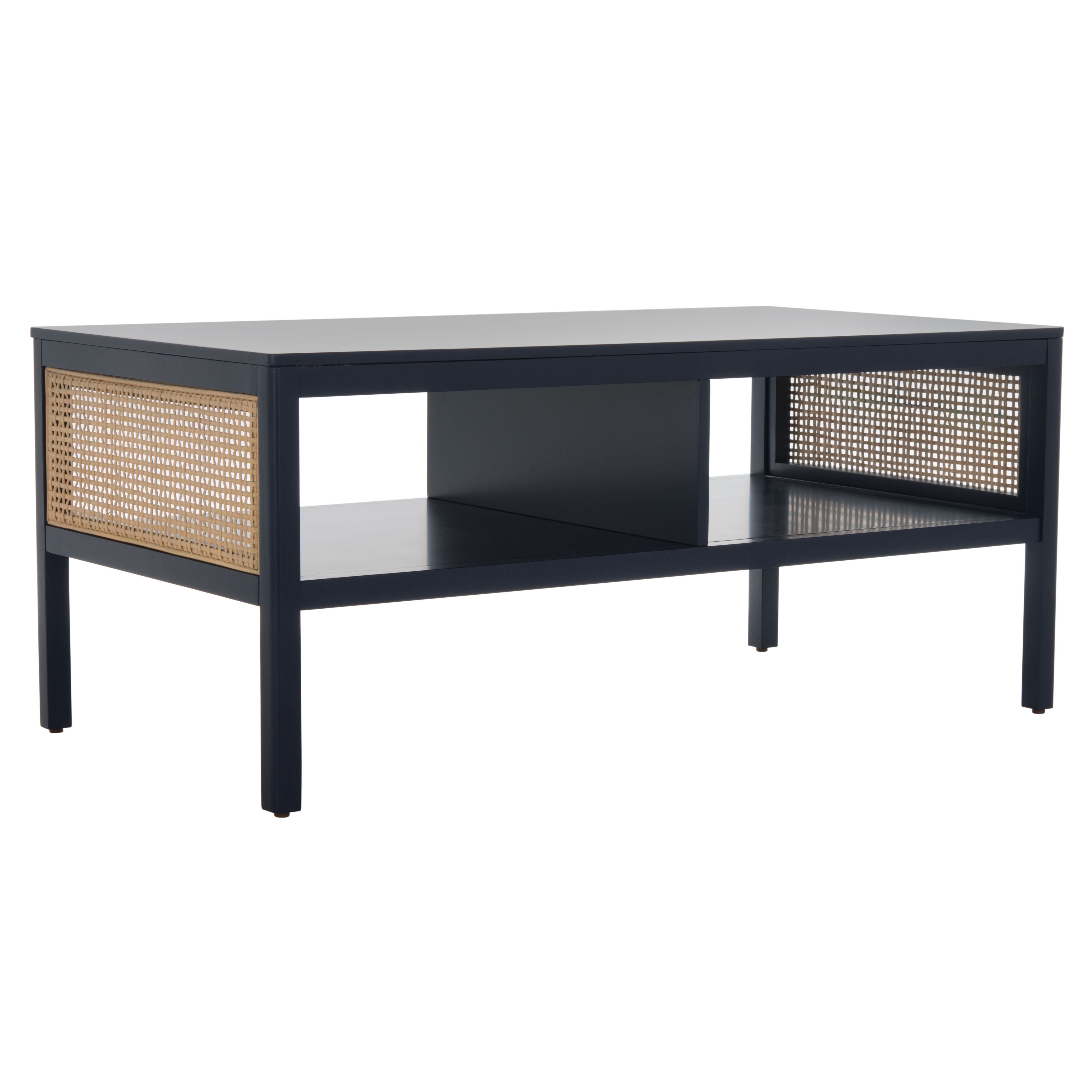 Miya Coffee Table - Navy/Natural - Safavieh