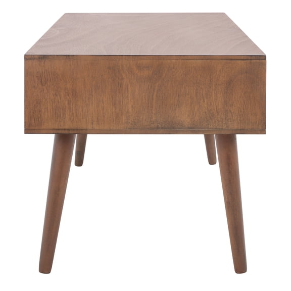 SAFAVIEH Miya Solid 2 Shelf Coffee Table, White/Natural