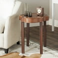 thumbnail image 1 of SAFAVIEH Mizel Quatrefoil Top Classic Solid End Table, Brown, 1 of 5