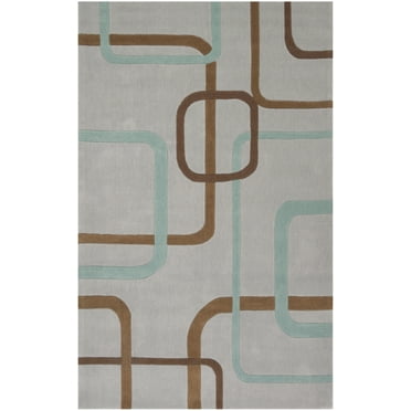 SAFAVIEH Modern Art Bridger Abstract Polyester Area Rug, Multi, 4' x 6'