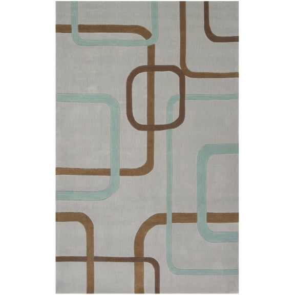 SAFAVIEH Modern Art Bridger Abstract Polyester Area Rug, Multi, 4' x 6'