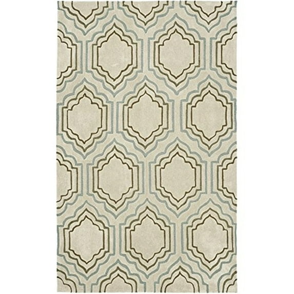 SAFAVIEH Modern Art Layne Geometric Polyester Area Rug, Beige/Multi, 9' x 12'