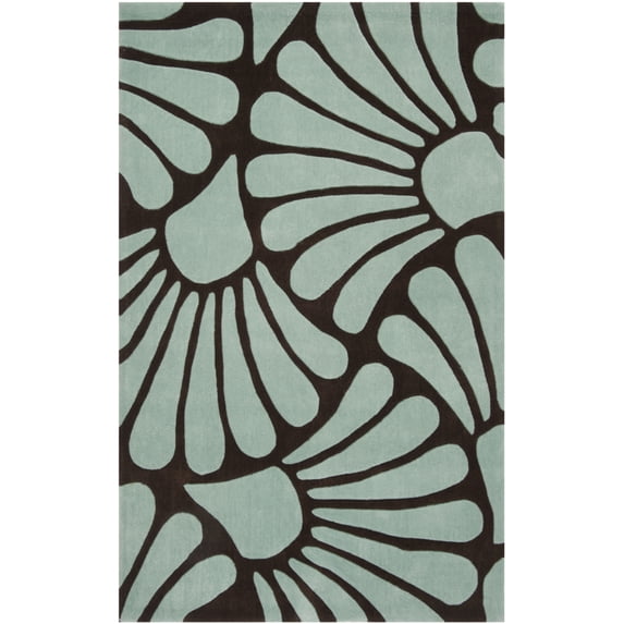 SAFAVIEH Modern Art MDA613A Handmade Brown / Blue Rug