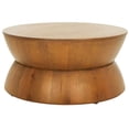 thumbnail image 1 of SAFAVIEH Modern Durable Round Bayur Wood Coffee Table, Natural Finish, 1 of 7