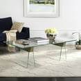 thumbnail image 1 of SAFAVIEH Modern Glam Glass Loft Coffee Table, Grey/Clear, 1 of 5