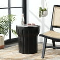 thumbnail image 1 of SAFAVIEH Modern No Assembly Required Concrete Round End Table, Black, 1 of 8