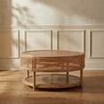 thumbnail image 1 of SAFAVIEH Modern Round Rattan Coffee Table, Natural, 1 of 14