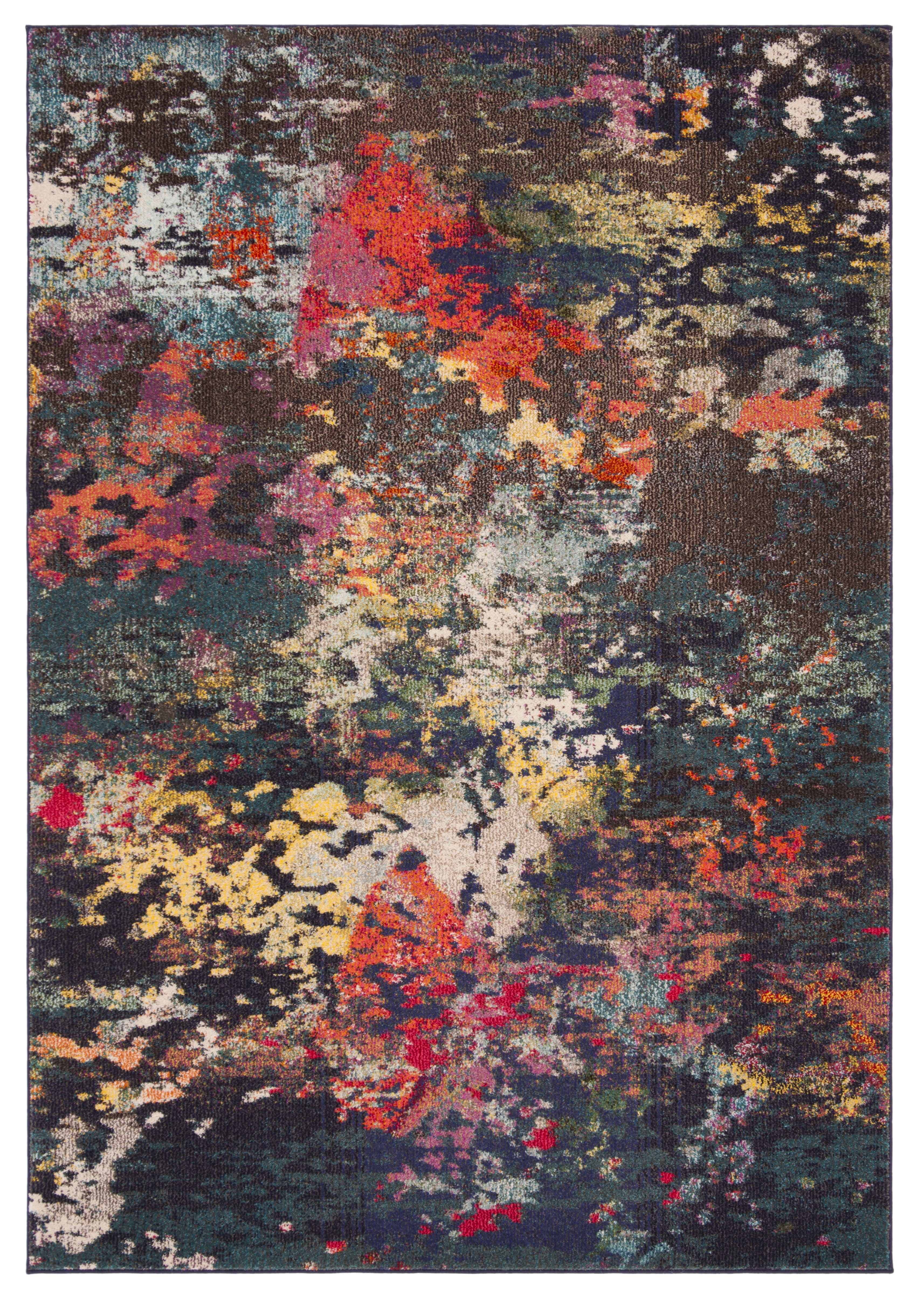 Monaco Multicolor Synthetic Rectangular Area Rug