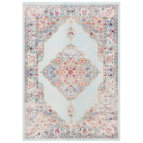 SAFAVIEH Monaco Alfreda Oriental Area Rug, Ivory/Turquoise, 5'1" x 7'7"
