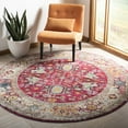 thumbnail image 1 of SAFAVIEH Monaco Amilia Overdyed Geometric Area Rug, Fuchsia/Light Grey, 6'7" x 6'7" Round, 1 of 7