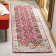 thumbnail image 1 of SAFAVIEH Monaco Amilia Overdyed Geometric Runner Rug, Fuchsia/Light Grey, 2'2" x 8', 1 of 7