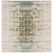 SAFAVIEH Monaco Annabelle Oriental Area Rug, Green/Ivory, 6'7" x 6'7" Square