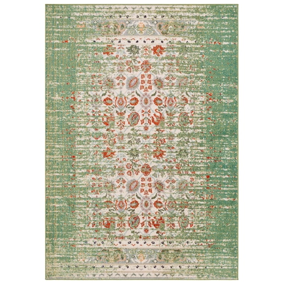 SAFAVIEH Monaco Annabelle Oriental Area Rug, Sage/Rust, 9' x 12'