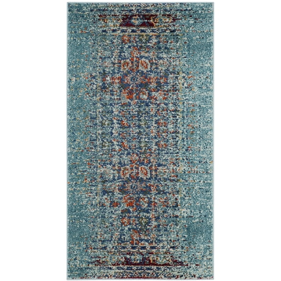 SAFAVIEH Monaco Annabelle Vintage Area Rug, Blue/Multi, 2'2" x 4'