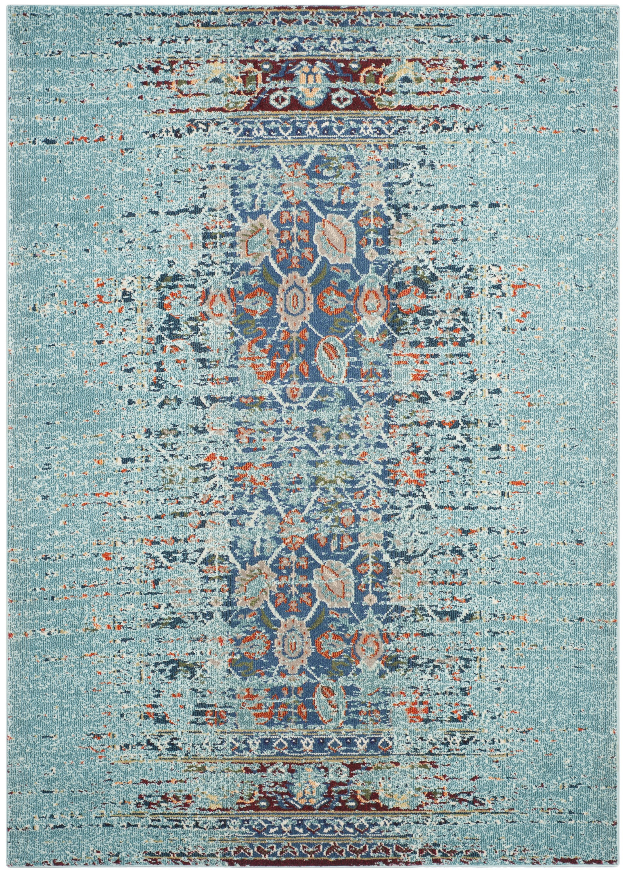 Vibrant Monaco Boho-Chic Multicolor Synthetic 6' x 9' Area Rug